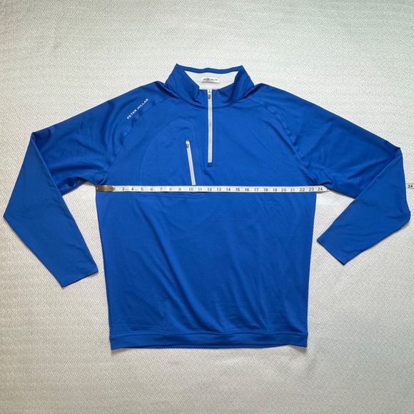 NWT PETER MILLAR Verge Performance Quarter-zip Blue Men's Size L Golf Sport - Picture 8 of 10